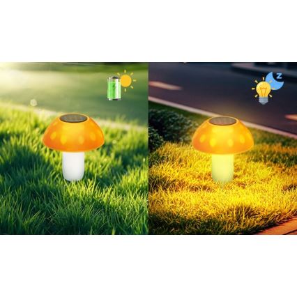 Aigostar - LED Päikesepaneeliga valgusti LED/0,024W/1,2V 200 mAh 2700K IP44 kivipuravik