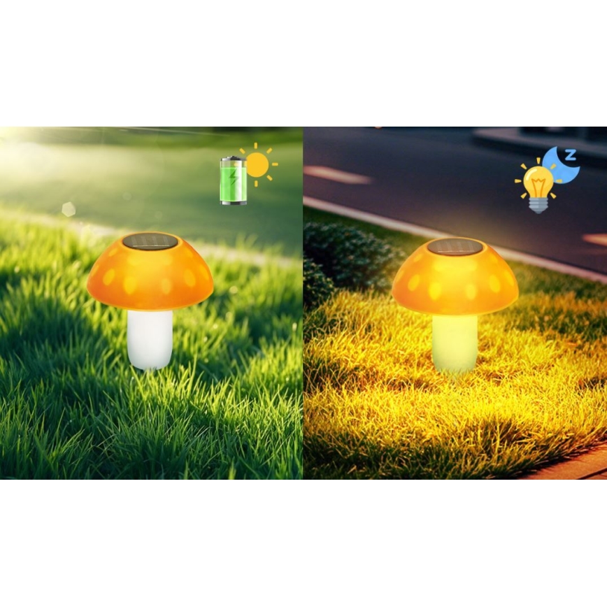 Aigostar - LED Päikesepaneeliga valgusti LED/0,024W/1,2V 200 mAh 2700K IP44 kivipuravik