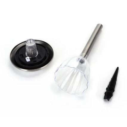 Aigostar - LED Päikesepaneeliga valgusti LED/0,08W/2V 30,4 cm 200 mAh 6500K IP44 matt kroom