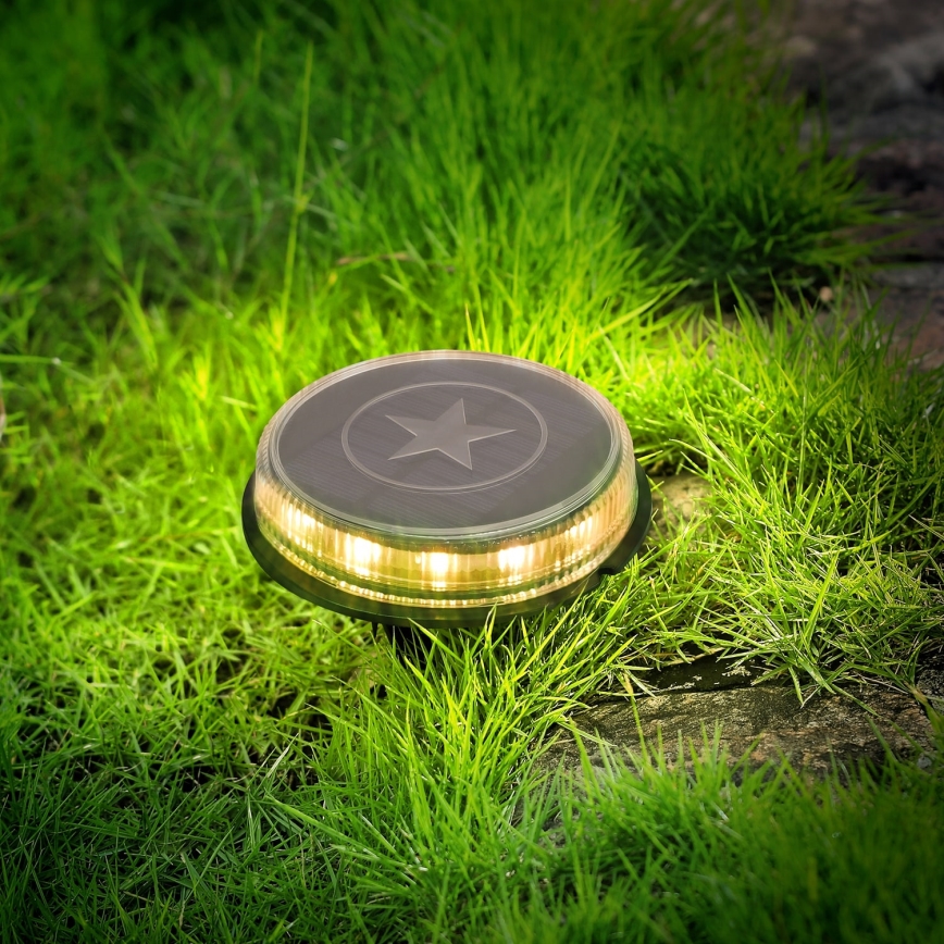 Aigostar - LED Päikesepaneeliga valgusti LED/0,6W/5,5V 24,5 cm 500 mAh 3200K IP66 must
