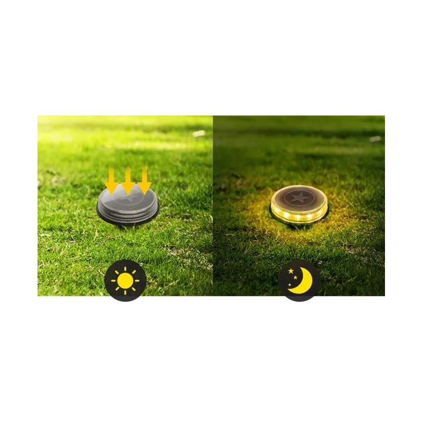 Aigostar - LED Päikesepaneeliga valgusti LED/0,6W/5,5V 24,5 cm 500 mAh 3200K IP66 must