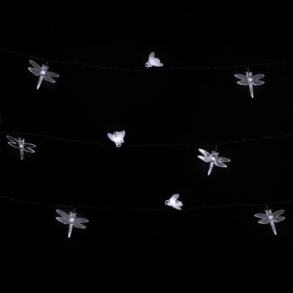 Aigostar - LED päikeseenergial töötav dekoratiivne valguskett 50xLED/8 režiimi 10 m 800 mAh IP65 külmvalge