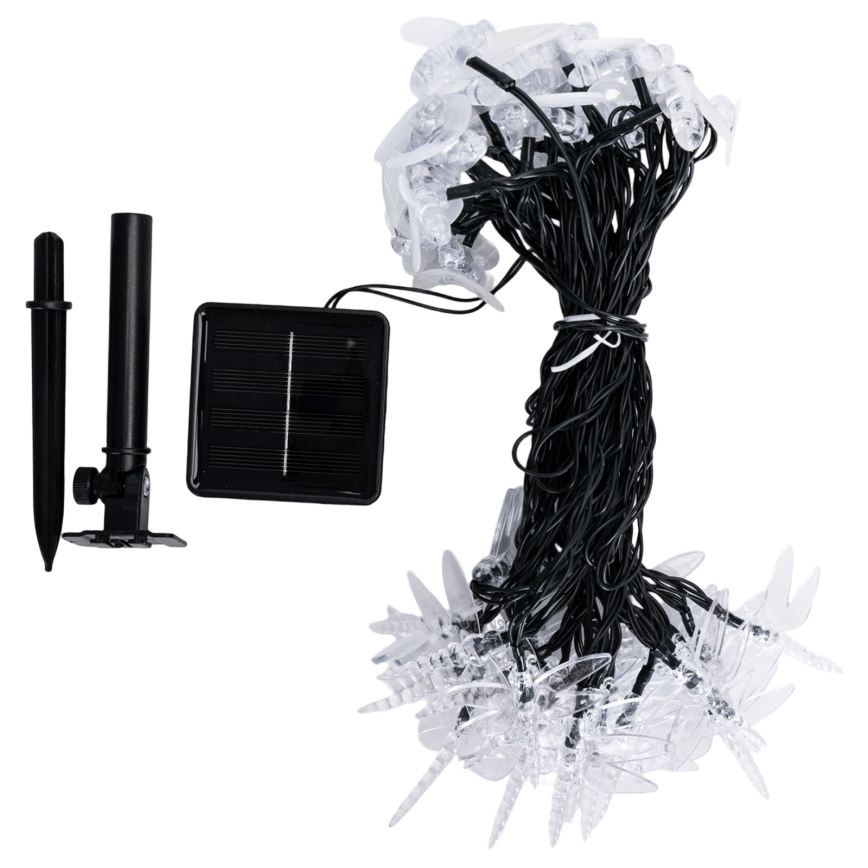 Aigostar - LED päikeseenergial töötav dekoratiivne valguskett 50xLED/8 režiimi 10 m 800 mAh IP65 külmvalge