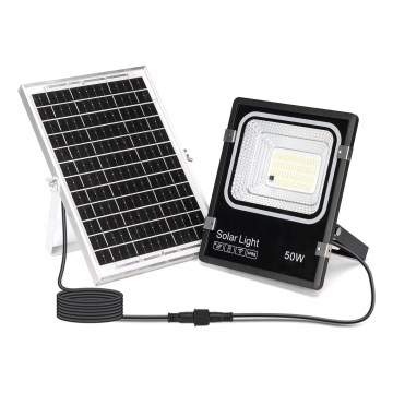 Aigostar - LED päikesereflektor LED/50W/3,2V 1200mAh 3000K/4000K/6500K IP66 + kaugjuhtimispult