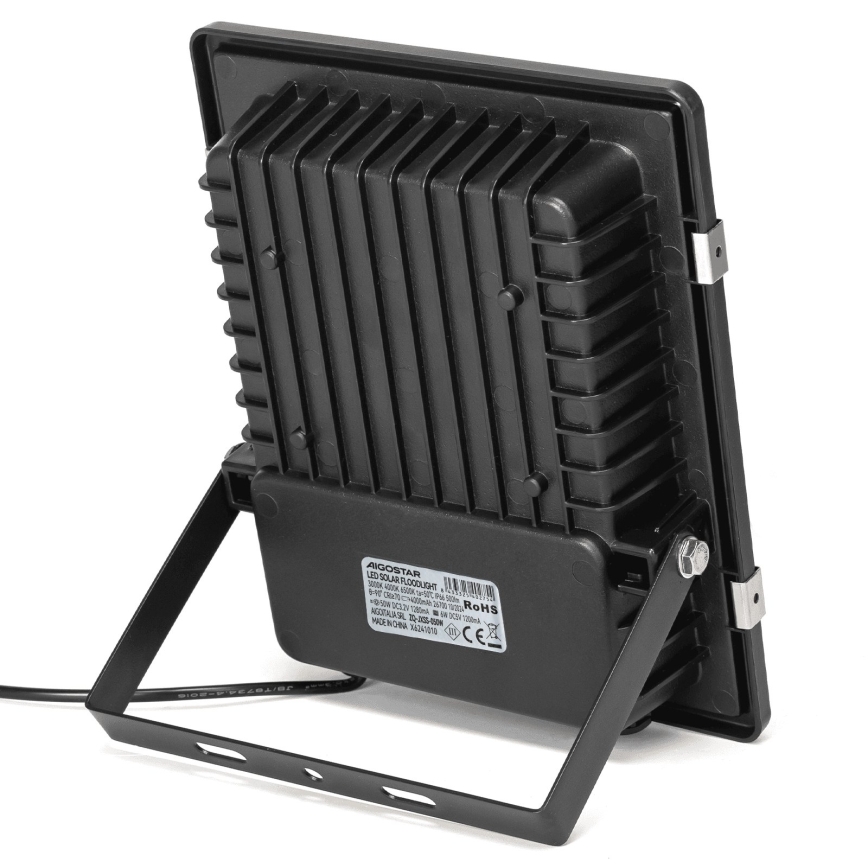 Aigostar - LED päikesereflektor LED/50W/3,2V 1200mAh 3000K/4000K/6500K IP66 + kaugjuhtimispult
