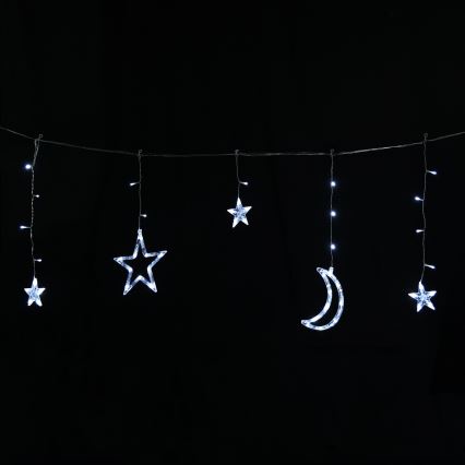 Aigostar - LED päikesepaneeliga valguskett 120 LED / 8 funktsiooni 3 x 0,6 m 500 mAh IP65 külmvalge
