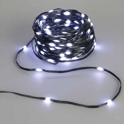 Aigostar - LED päikesetoitega jõulukett 300xLED/8 funktsiooni 32m IP65 külmvalge 1200 mAh