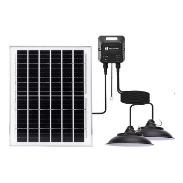 Aigostar - LED päikesetoitel lühter 2xLED/70W/12V 12000 mAh 6500K IP65 läbimõõt 23,5 cm + kaugjuhtimispult