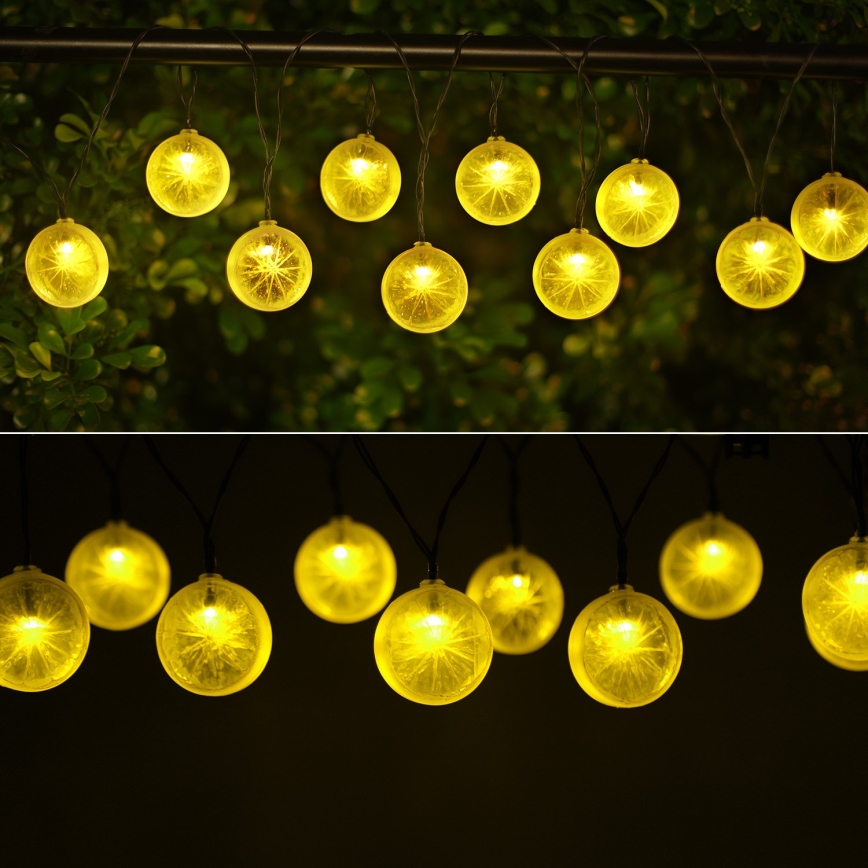 Aigostar - LED päikesevalguse ahel 10xLED/3,8m IP44 600 mAh soe valge