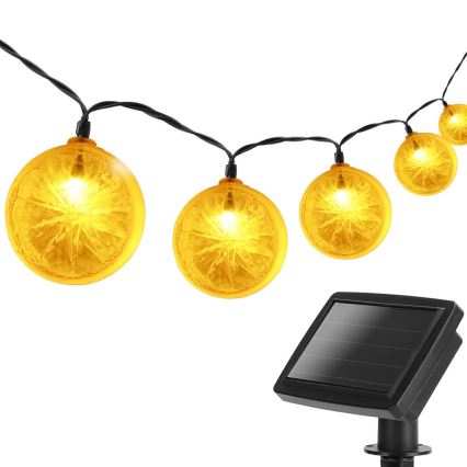 Aigostar - LED päikesevalguse ahel 10xLED/3,8m IP44 600 mAh soe valge