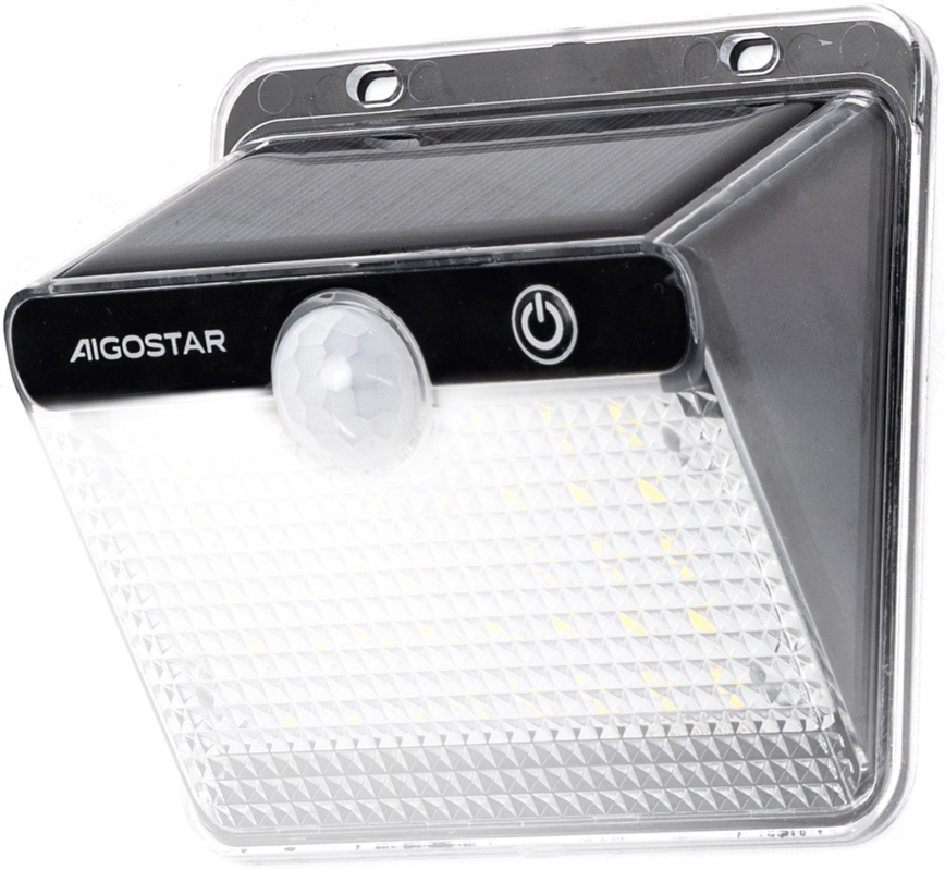 Aigostar - LED päikesevalgusti anduriga, 3,7 V, 6500 K, 1200 mAh, IP65, must