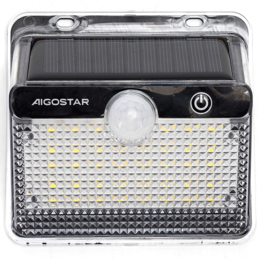 Aigostar - LED päikesevalgusti anduriga, 3,7 V, 6500 K, 1200 mAh, IP65, must