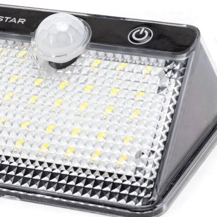 Aigostar - LED päikesevalgusti anduriga, 3,7 V, 6500 K, 1200 mAh, IP65, must