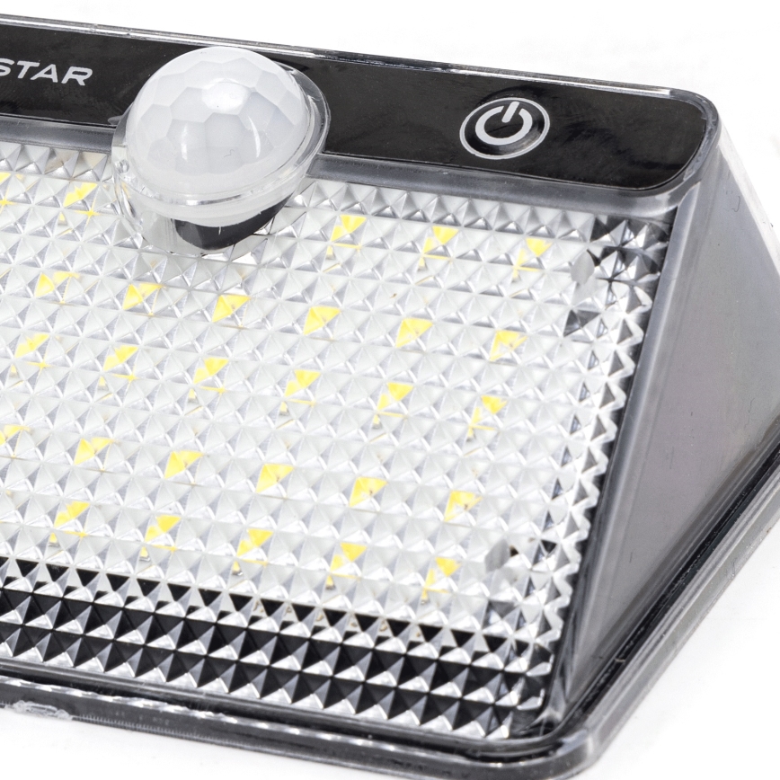 Aigostar - LED päikesevalgusti anduriga, 3,7 V, 6500 K, 1200 mAh, IP65, must