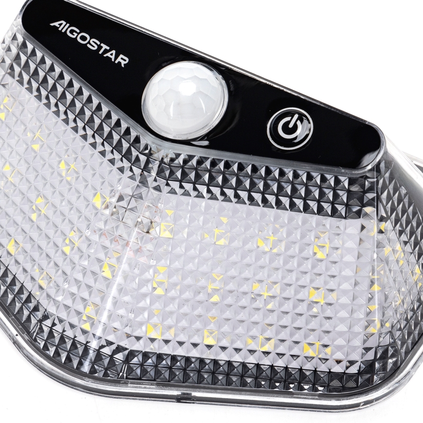Aigostar - LED päikesevalgusti anduriga LED/3,7V 6500K 500 mAh IP65 must