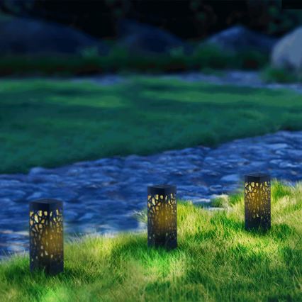 Aigostar - päikese-LED-valgusti LED/0,006W/1,2V 100 mAh 28,5 cm must 3000K IP44