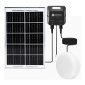 Aigostar - LED päikesevalgusti LED/70W/12V 6000 mAh 6500K IP65 läbimõõt 20,5 cm + kaugjuhtimispult