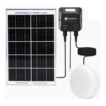 Aigostar - LED päikesevalgusti LED/70W/12V 6000 mAh 6500K IP65 läbimõõt 20,5 cm + kaugjuhtimispult