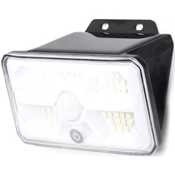 Aigostar - LED päikesevalgusti liikumisanduriga 3,7V 6500K 500 mAh IP65 must