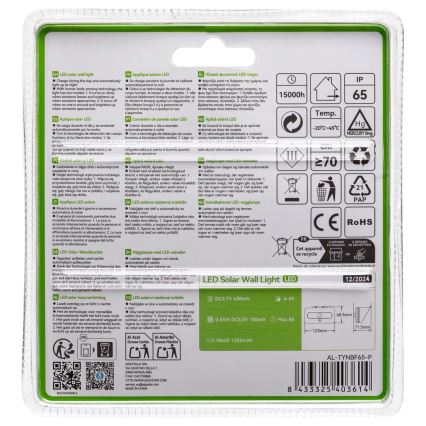 Aigostar - LED päikesevalgusti liikumisanduriga 3,7V 6500K 500 mAh IP65 must