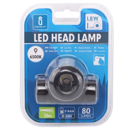 Aigostar - LED Pealamp LED/1,8W/3xAAA