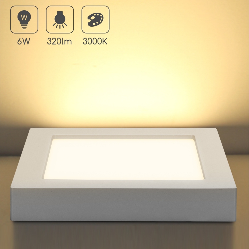 Aigostar - LED pealepaigaldatav laevalgusti LED/6W/230V 3000K 12,2x12,2 cm valge