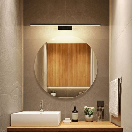 Aigostar - LED Peeglivalgustus vannituppa LED/12W/230V 4000K 60 cm IP44 must
