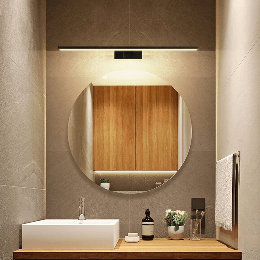 Aigostar - LED Peeglivalgustus vannituppa LED/12W/230V 4000K 60 cm IP44 must