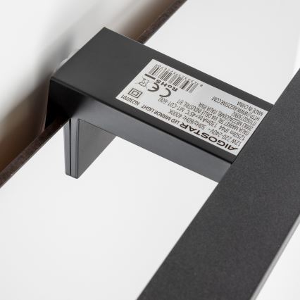 Aigostar - LED Peeglivalgustus vannituppa LED/12W/230V 4000K 60 cm IP44 must