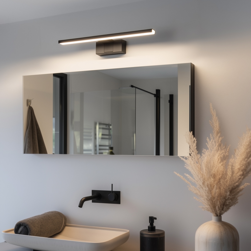 Aigostar - LED Peeglivalgustus vannituppa LED/8W/230V 4000K 40 cm IP44 must