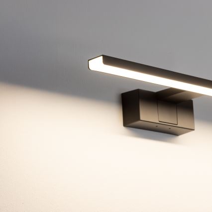 Aigostar - LED Peeglivalgustus vannituppa LED/8W/230V 4000K 40 cm IP44 must