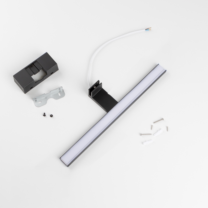 Aigostar - LED Peeglivalgustus vannituppa LED/8W/230V 4000K 40 cm IP44 must
