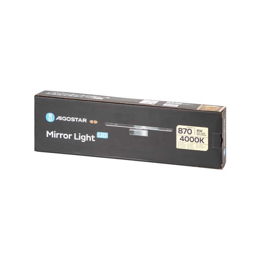 Aigostar - LED Peeglivalgustus vannituppa LED/8W/230V 4000K 40cm IP44