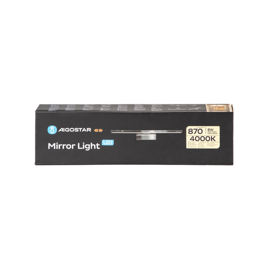 Aigostar - LED Peeglivalgustus vannituppa LED/8W/230V 4000K 40cm IP44