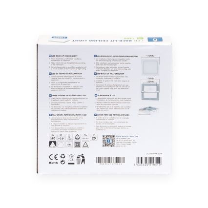 Aigostar - LED Pinnale kinnitatav laevalgusti LED/12W/230V 17,3x17,3 cm 6500K valge