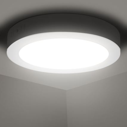 Aigostar - LED Pinnale kinnitatav laevalgusti LED/12W/230V d. 17,4 cm 4000K valge