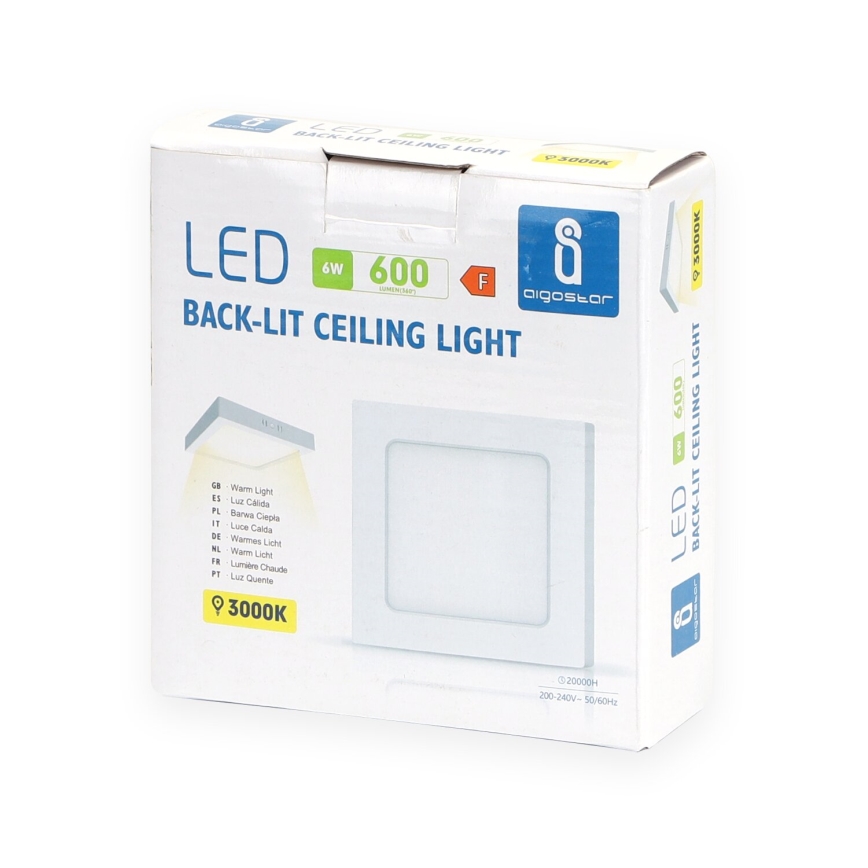 Aigostar - LED Pinnale kinnitatav laevalgusti LED/6W/230V 12,2x12,2 cm 3000K valge