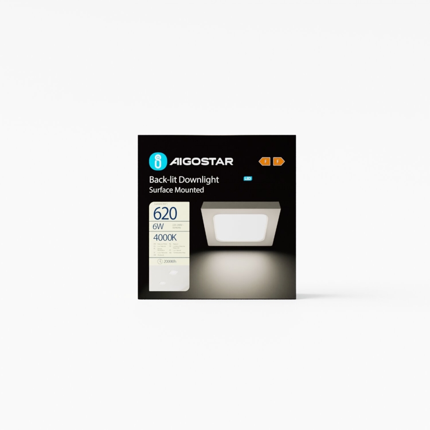 Aigostar - LED Pinnale kinnitatav laevalgusti LED/6W/230V 12,2x12,2 cm 4000K valge