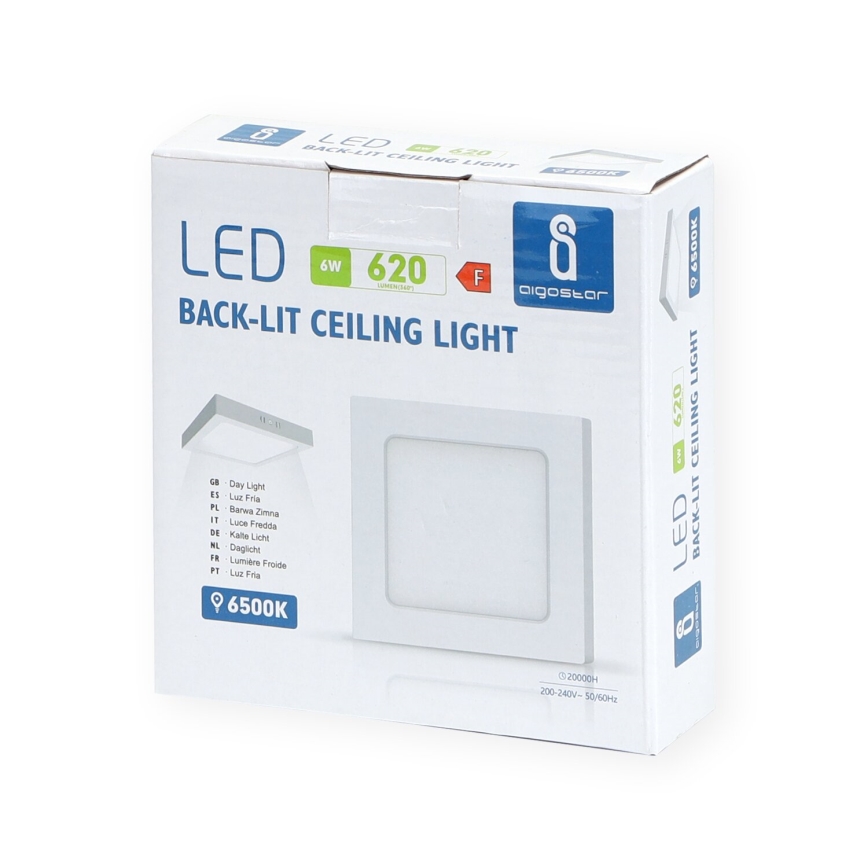 Aigostar - LED Pinnale kinnitatav laevalgusti LED/6W/230V 12,2x12,2 cm 6500K valge