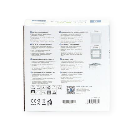 Aigostar - LED Pinnale kinnitatav laevalgusti LED/6W/230V 12,2x12,2 cm 6500K valge