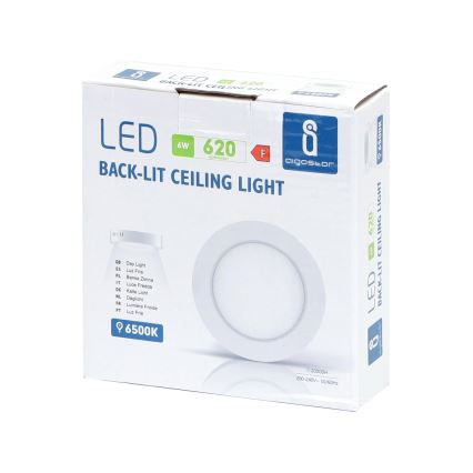 Aigostar - LED Pinnale kinnitatav laevalgusti LED/6W/230V d. 12,3 cm 3000K valge