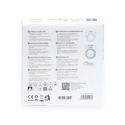 Aigostar - LED Pinnale kinnitatav laevalgusti LED/6W/230V d. 12,3 cm 4000K valge