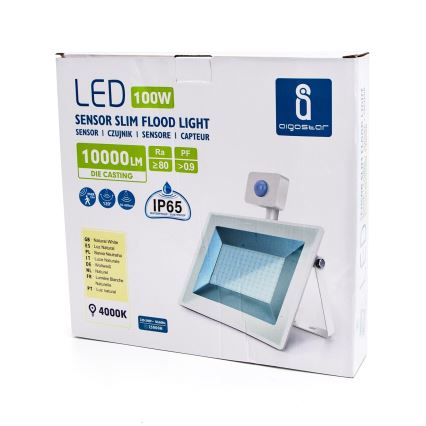 Aigostar - LED Prožektor anduriga LED/100W/230V 4000K IP65 valge