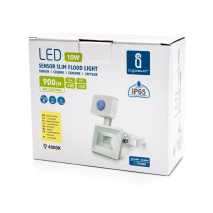 Aigostar - LED Prožektor anduriga LED/10W/230V 4000K IP65 valge