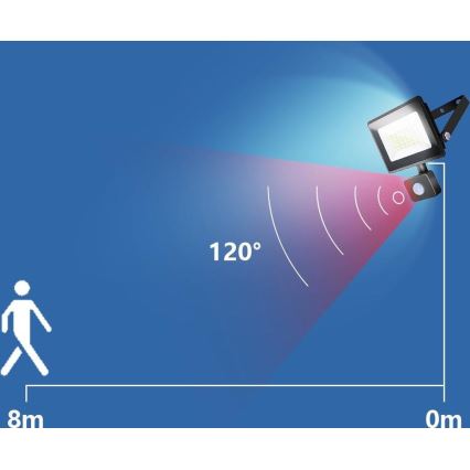 Aigostar - LED Prožektor anduriga LED/50W/230V 4000K IP65 must