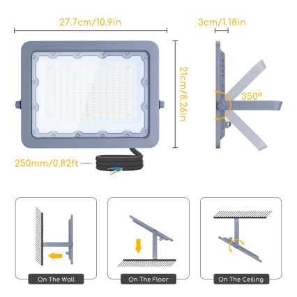 Aigostar - LED Prožektor LED/100W/230V hall 6500K IP65