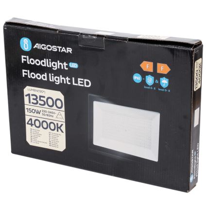 Aigostar - LED-prožektor LED/150W/230V 4000K IP65 must