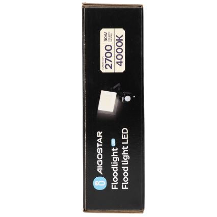 Aigostar - LED-prožektor liikumisanduriga LED/30W/230V 4000K IP65