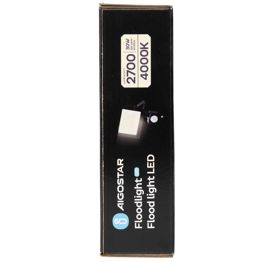 Aigostar - LED-prožektor liikumisanduriga LED/30W/230V 4000K IP65