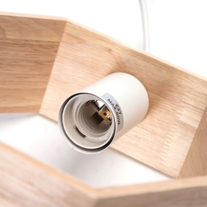 Aigostar - LED puidust rippvalgusti kaabliga 1xE27/9W/230V 2200K männipuit